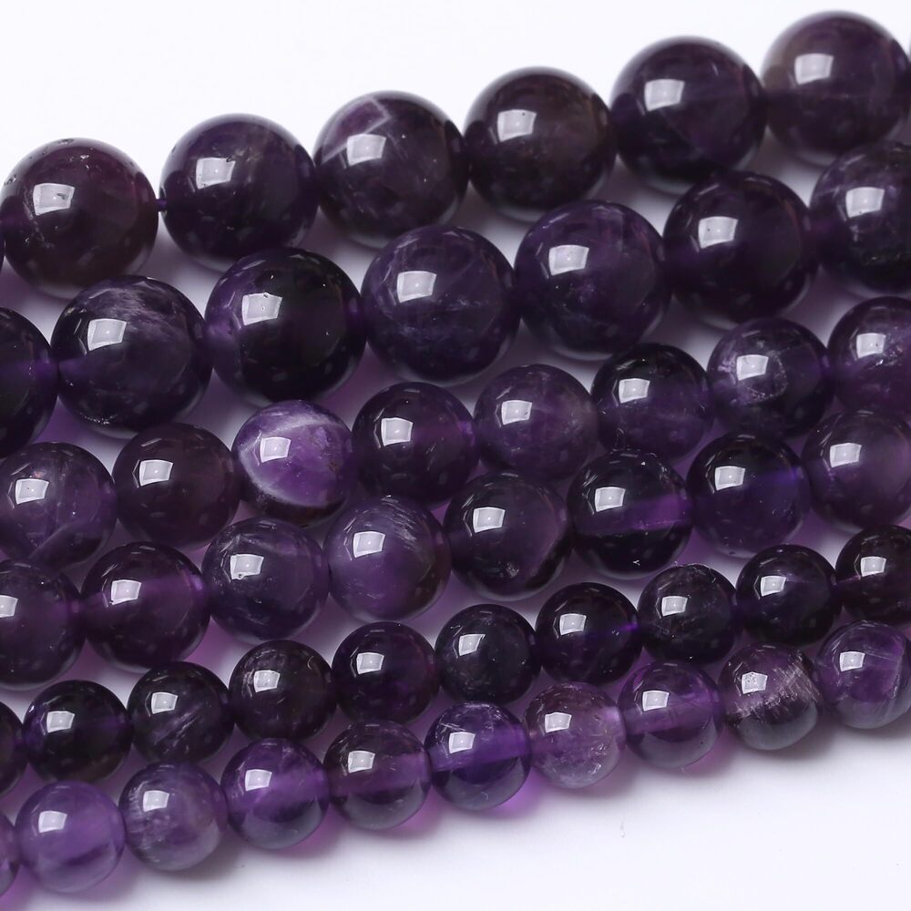 6654 8MM Amethyst Round Loose Beads Natural Gem Beads Crystal Energy Stone